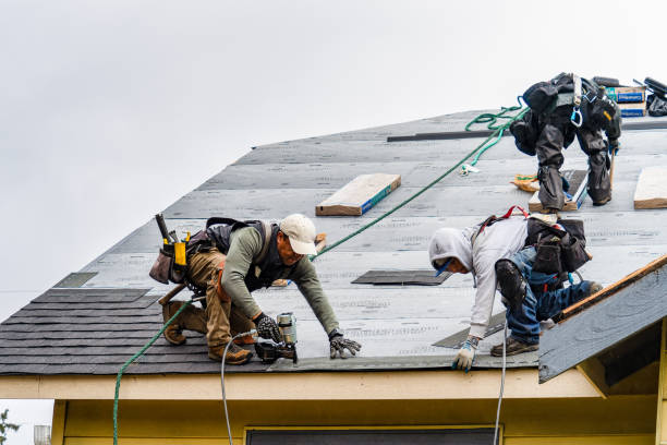 Professional Gutter Installation technician working in Tecumseh, OK